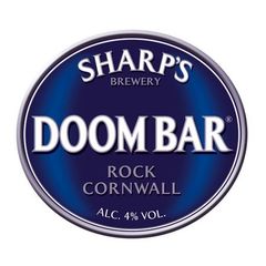 The logo for sharp 's brewery doom bar rock cornwall