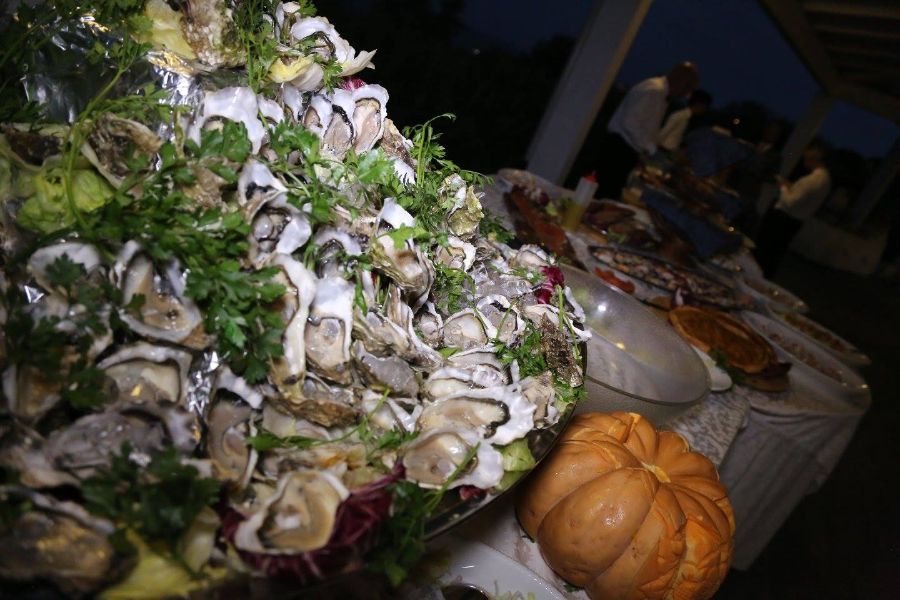 Piatto con ostriche
