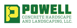 The logo for powell concrete hardscape and landscaping llc