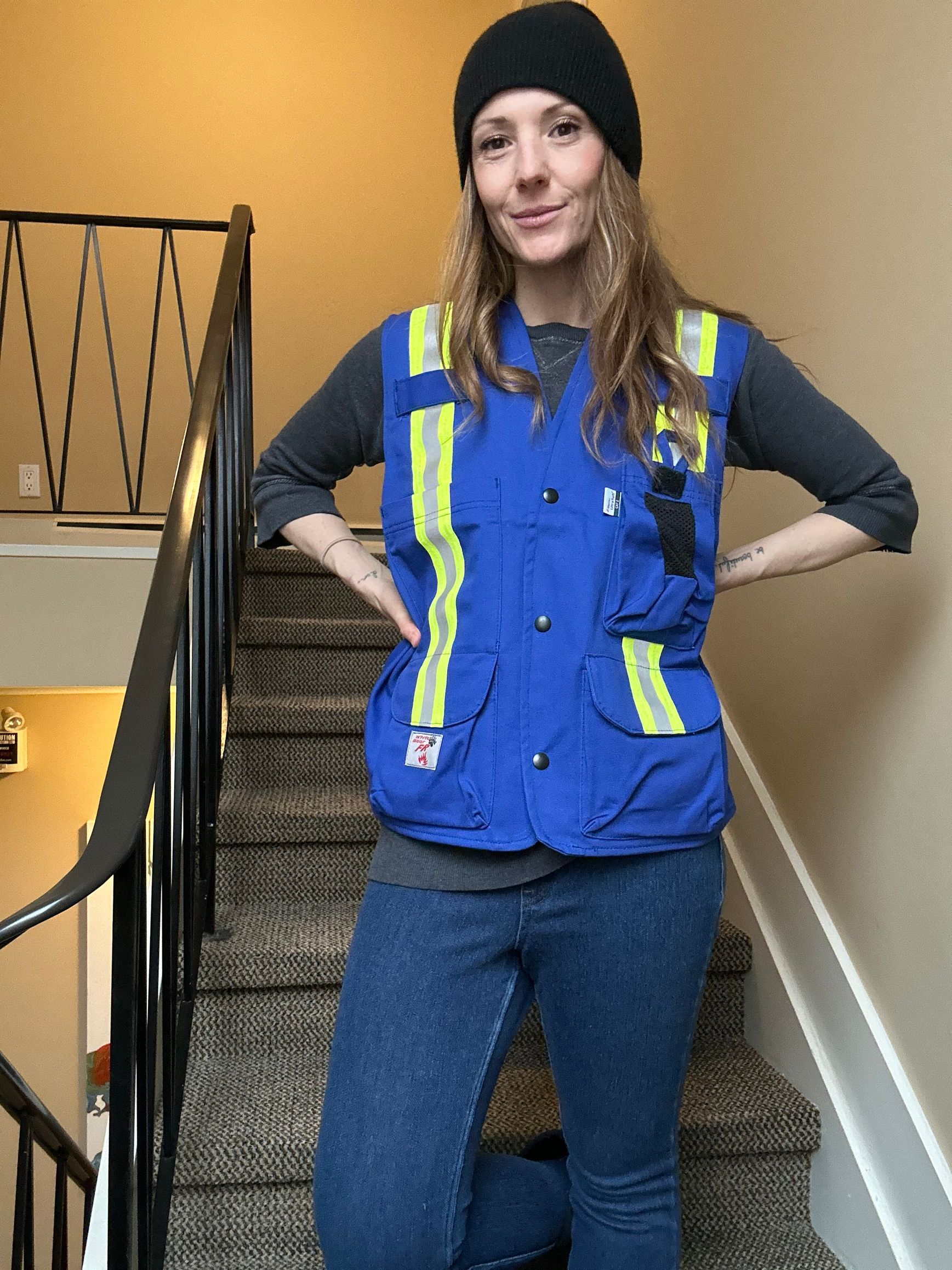 Blue FR Unlined Safety Vest