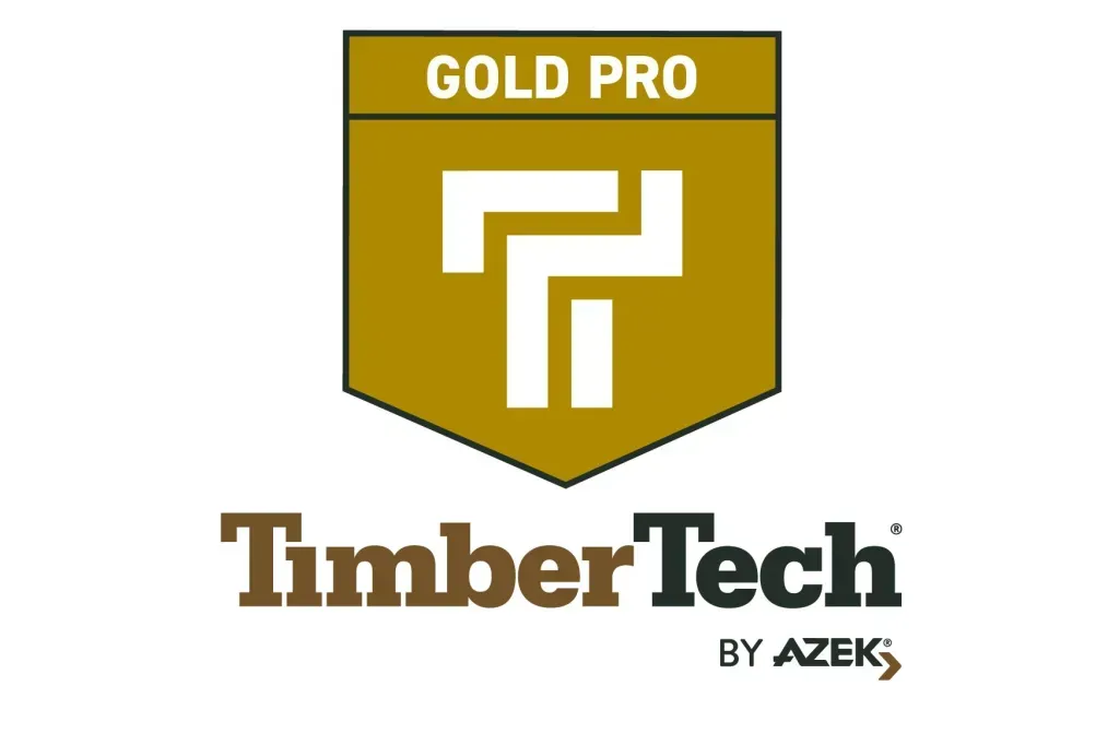 TimberTech Gold Pro logo with a gold shield and white stylized