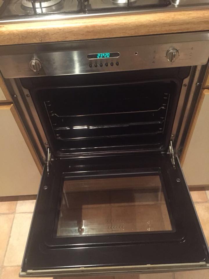 Oven cleaned