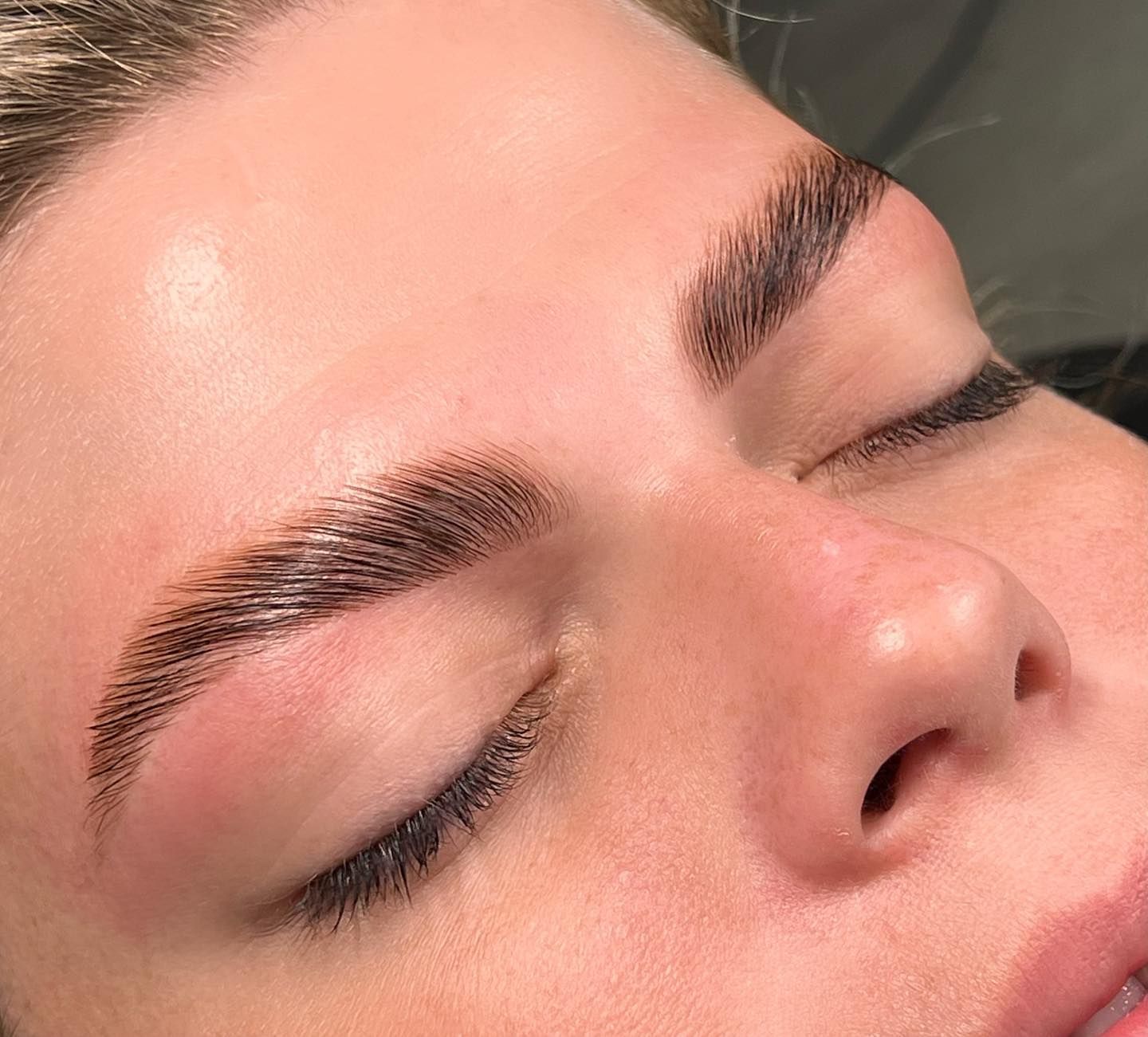 A Close Up Of A Woman's Face With Her Eyes Closed — Bloom Skin Brows & Beauty In Bungalow, QLD