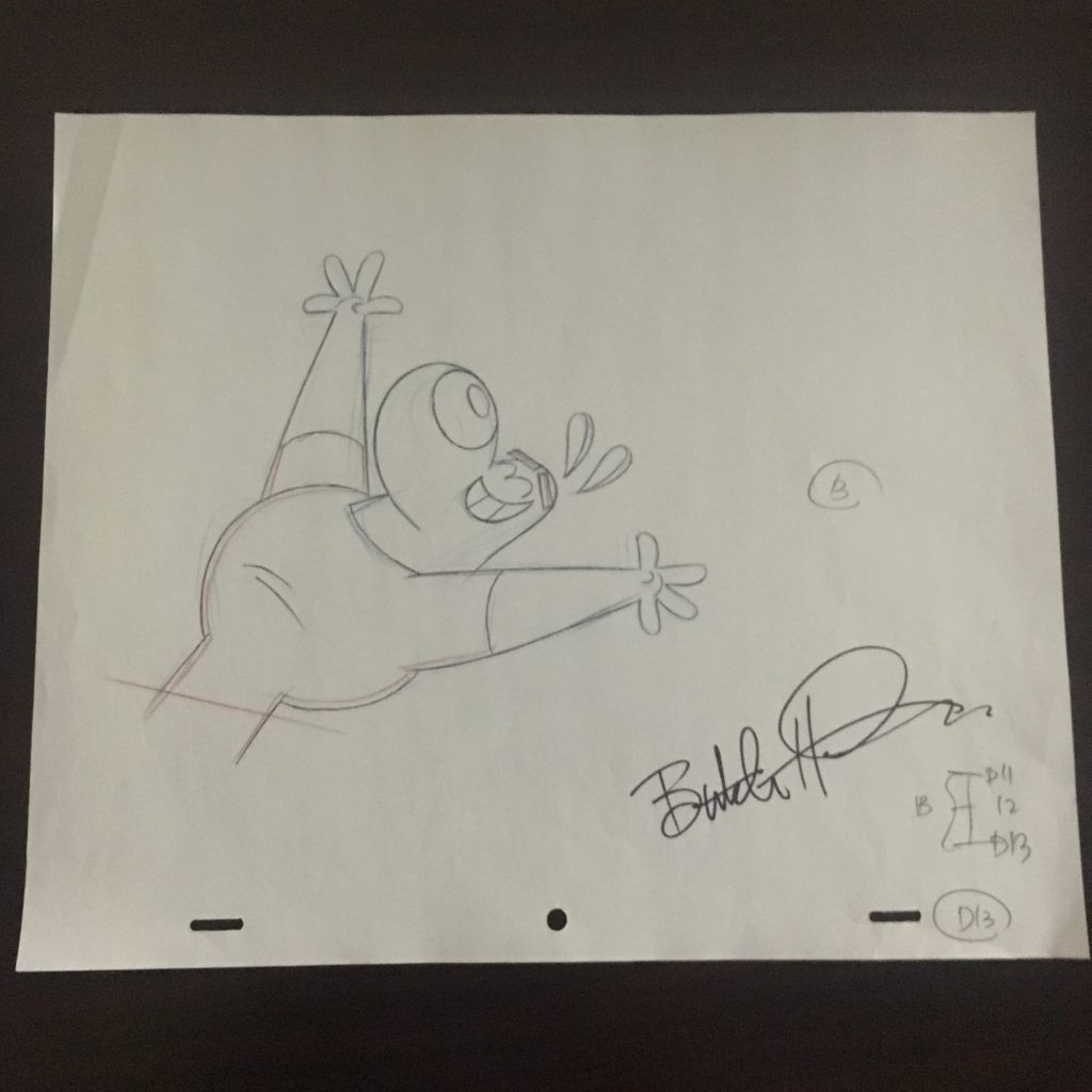 A Tuff Puppy sketch signed by Butch Hartman.