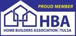 A logo for the home builders association in tulsa