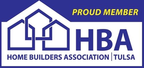 A logo for the home builders association in tulsa