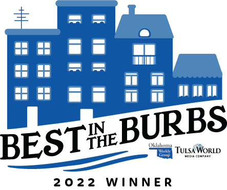 A logo for the best in the burbs 2022 winner.