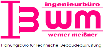 Ein rosa-weißes Logo für ein Unternehmen namens ibwm