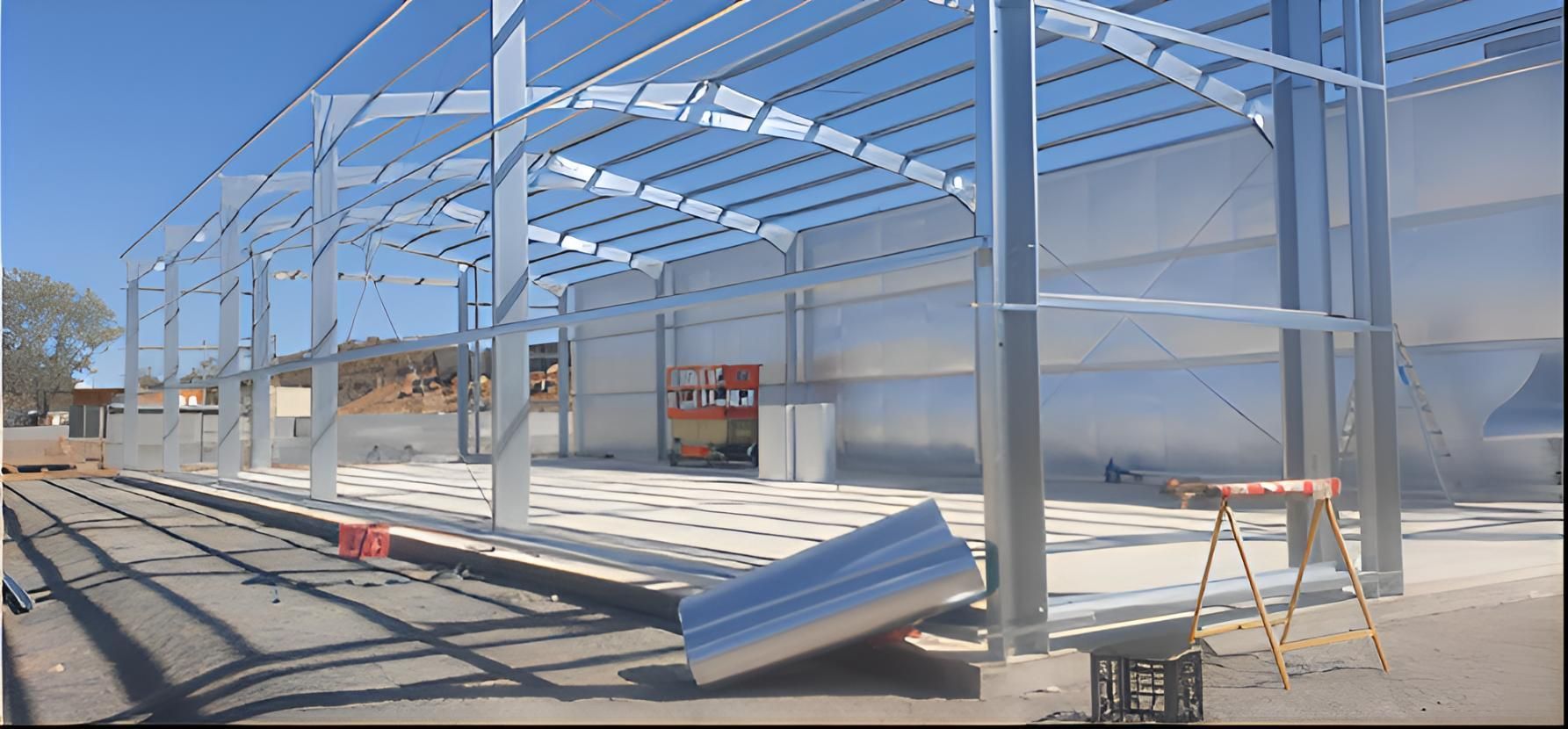 A Large Metal Structure Is Being Built In The Desert — Alice Sheds & Structures In Ciccone, NT