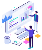 Illustration of People Looking for Financial Solutions Illustration of People Looking for Financial Solutions