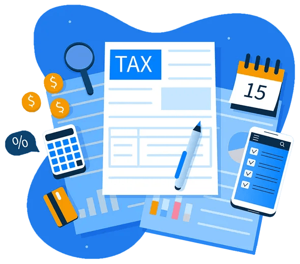 Illustration of Tax Documents