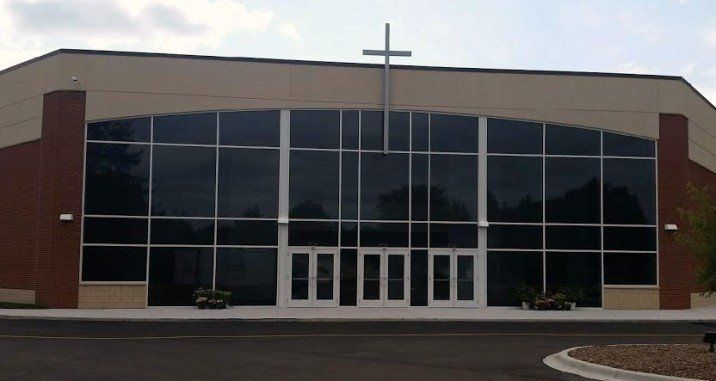 Church With Big Glass Window In Front — Kalamazoo, MI — J&J Glass