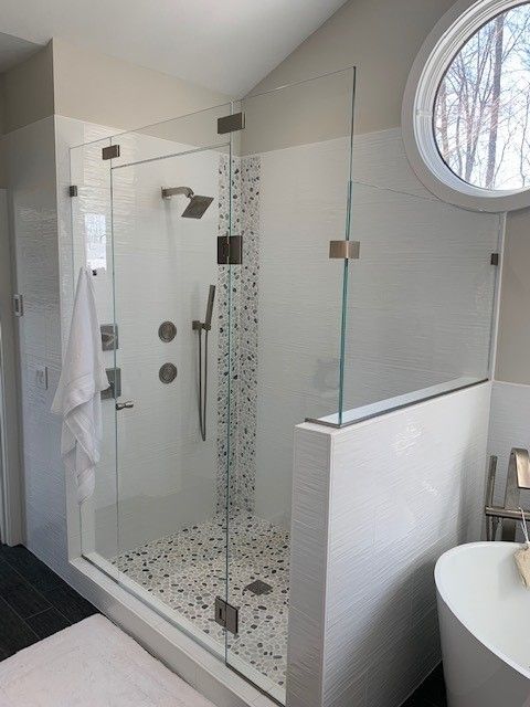 Bathroom Enclosure Glass Door — Kalamazoo, MI — J&J Glass