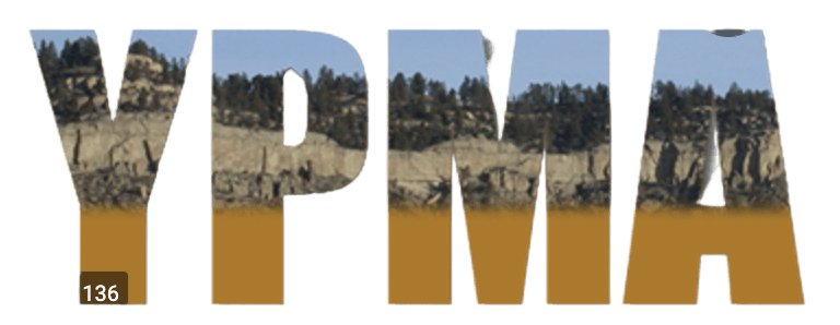 The word ypma that is on a white background