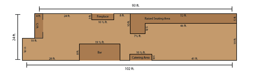 A floor plan of a house with measurements on a white background