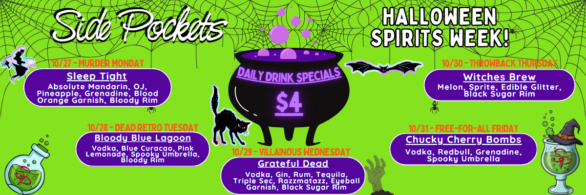 Halloween Spirits Week Drink Specials