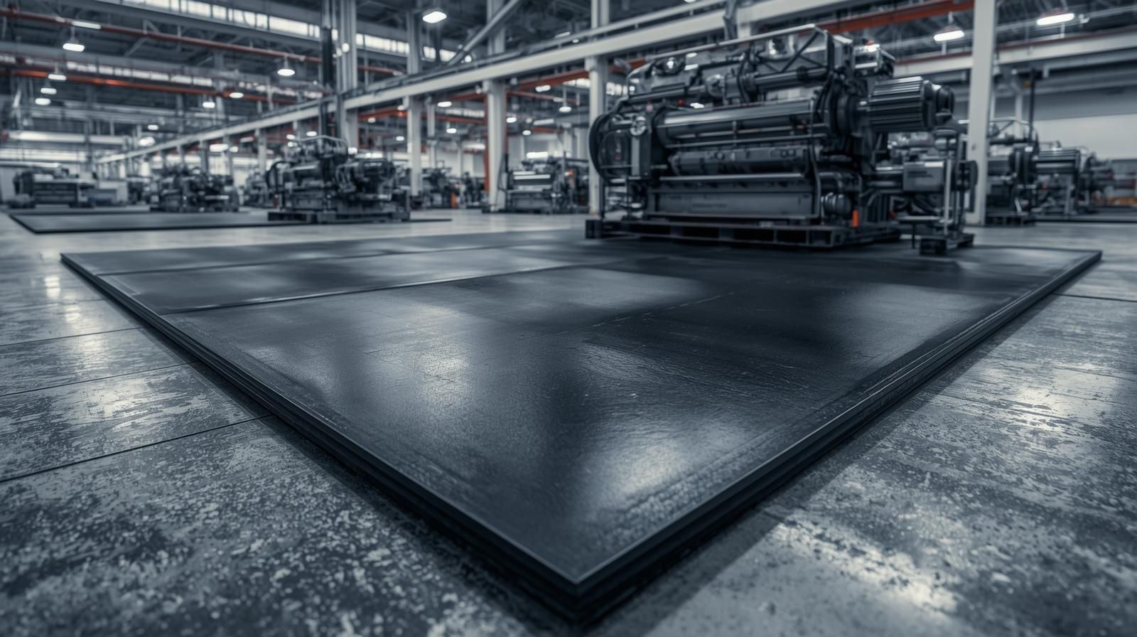 แผ่นยางรองเครื่องจักรและวัสดุน้ำหนักสูง
