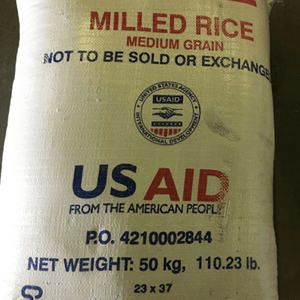 US AID rice for humanitarian aid