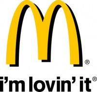 McDonald's golden arches logo with the words 
