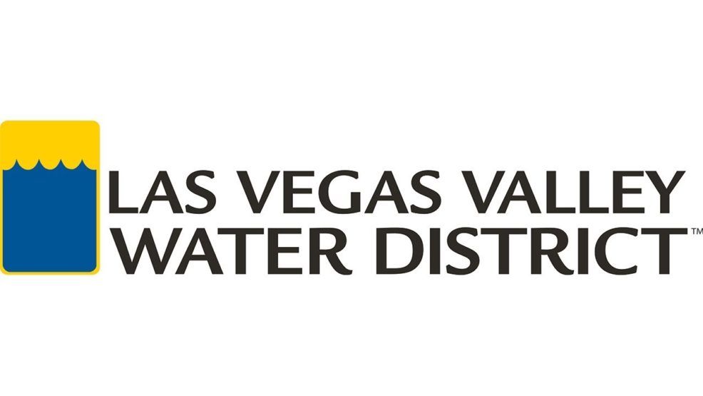 Logo for the Las Vegas Valley Water District: blue and yellow square with text.