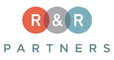 Logo of R&R Partners: overlapping colored circles (red, gray, blue) with 