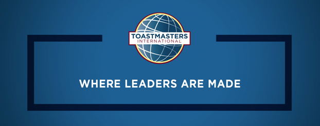 Toastmasters International logo: globe with the words