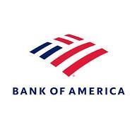 Bank of America logo: Red, white, and blue stylized flag emblem over the text 