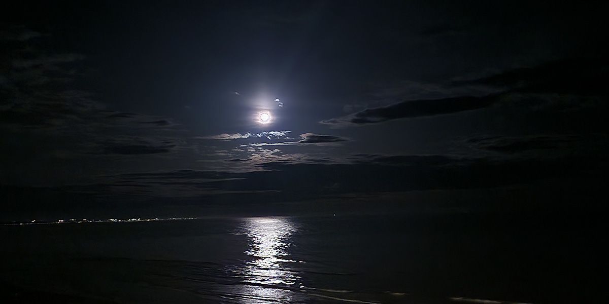 pre-dawn from the beach cottage in the sky