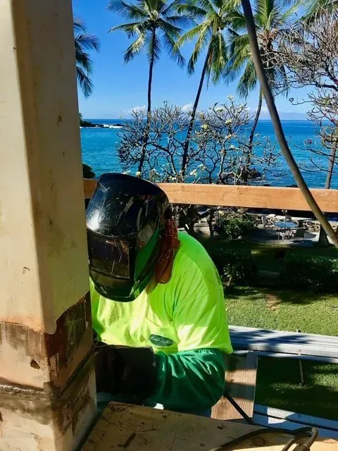 Full penetration column splicing — Kailua Kona, HI — Incom Inc
