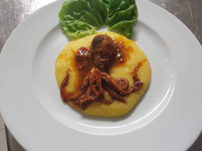 secondo piatto con polpo