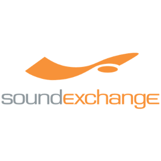 SoundExchange logo: orange curved design above the gray text 