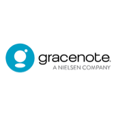 Gracenote logo: light blue circle with a white figure, 
