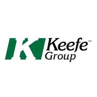 Logo for Keefe Group: A stylized green 