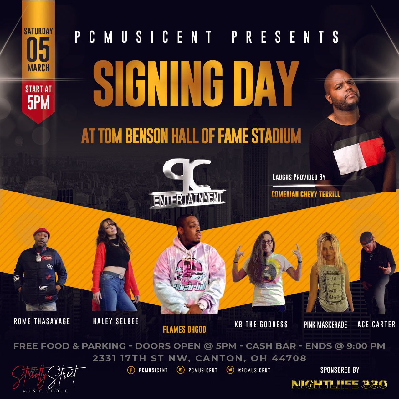 Strictly Street Music Group Signing Day Event Registration Flyer