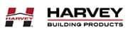 A logo for harvey building products is shown on a white background.