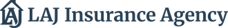 Logo for LAJ Insurance Agency: a house-shaped icon with the letters LAJ, next to the text "LAJ Insurance Agency."