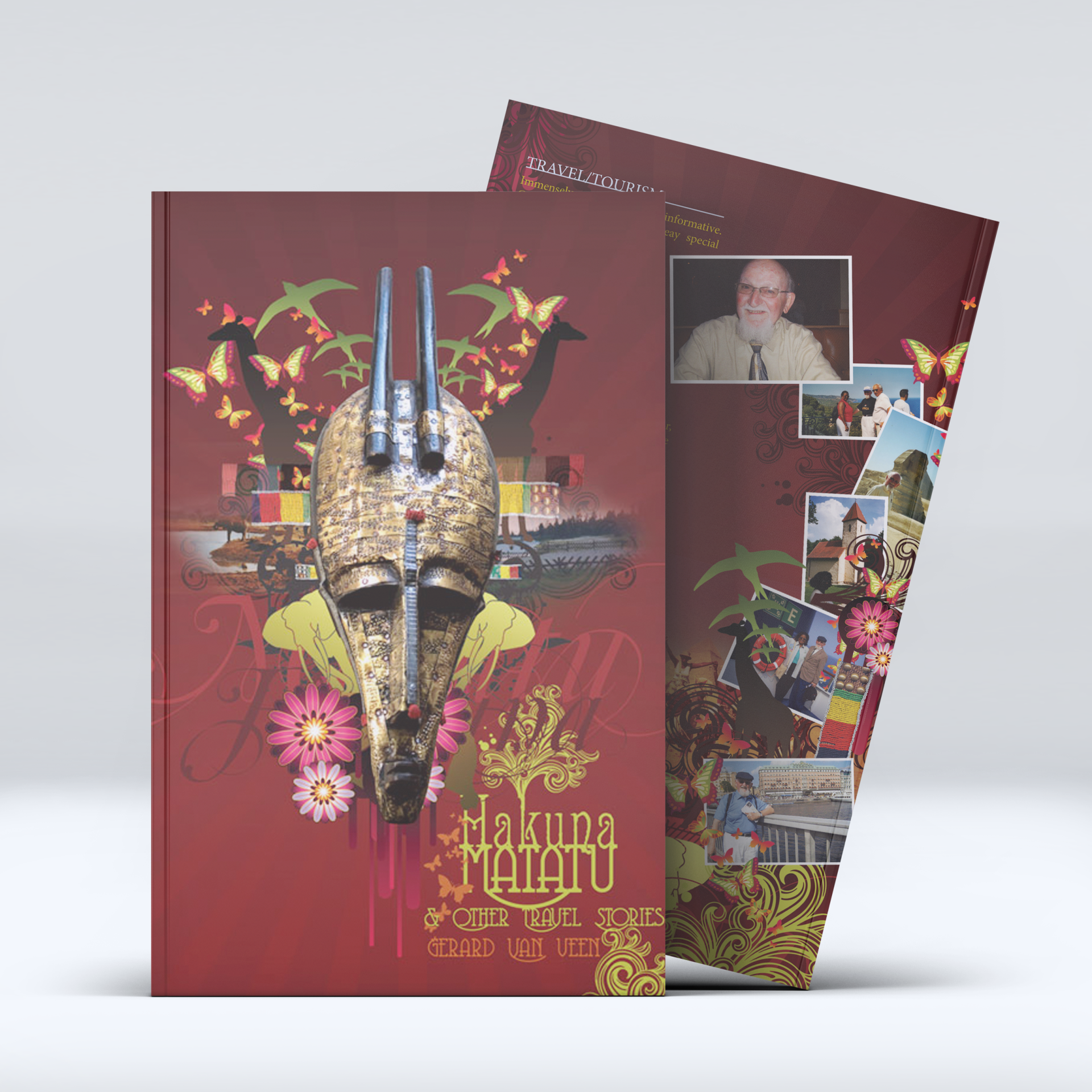 A book titled hakuna matata with a picture of a man on the cover