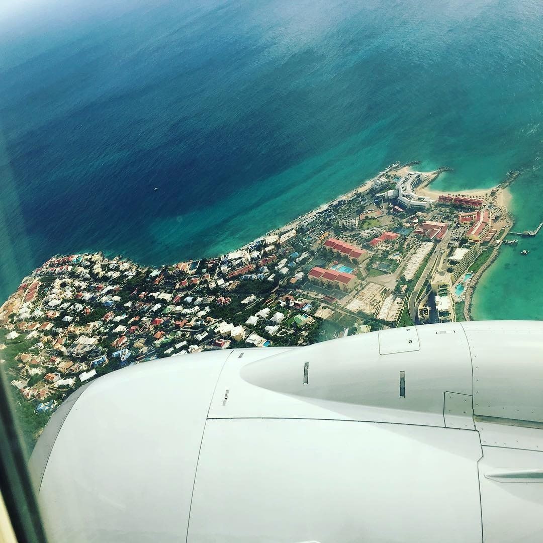 A view of a city from an airplane window