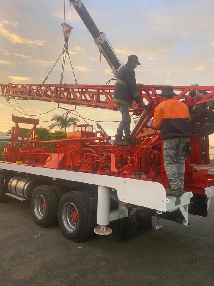 Workers On A Crane Truck — Drilling in Gatton, QLD