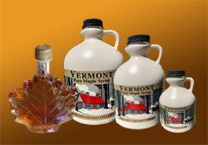 Vermont Maple Syrup Jugs & Leaf Bottle
