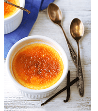 maple creme brulee in a bowl