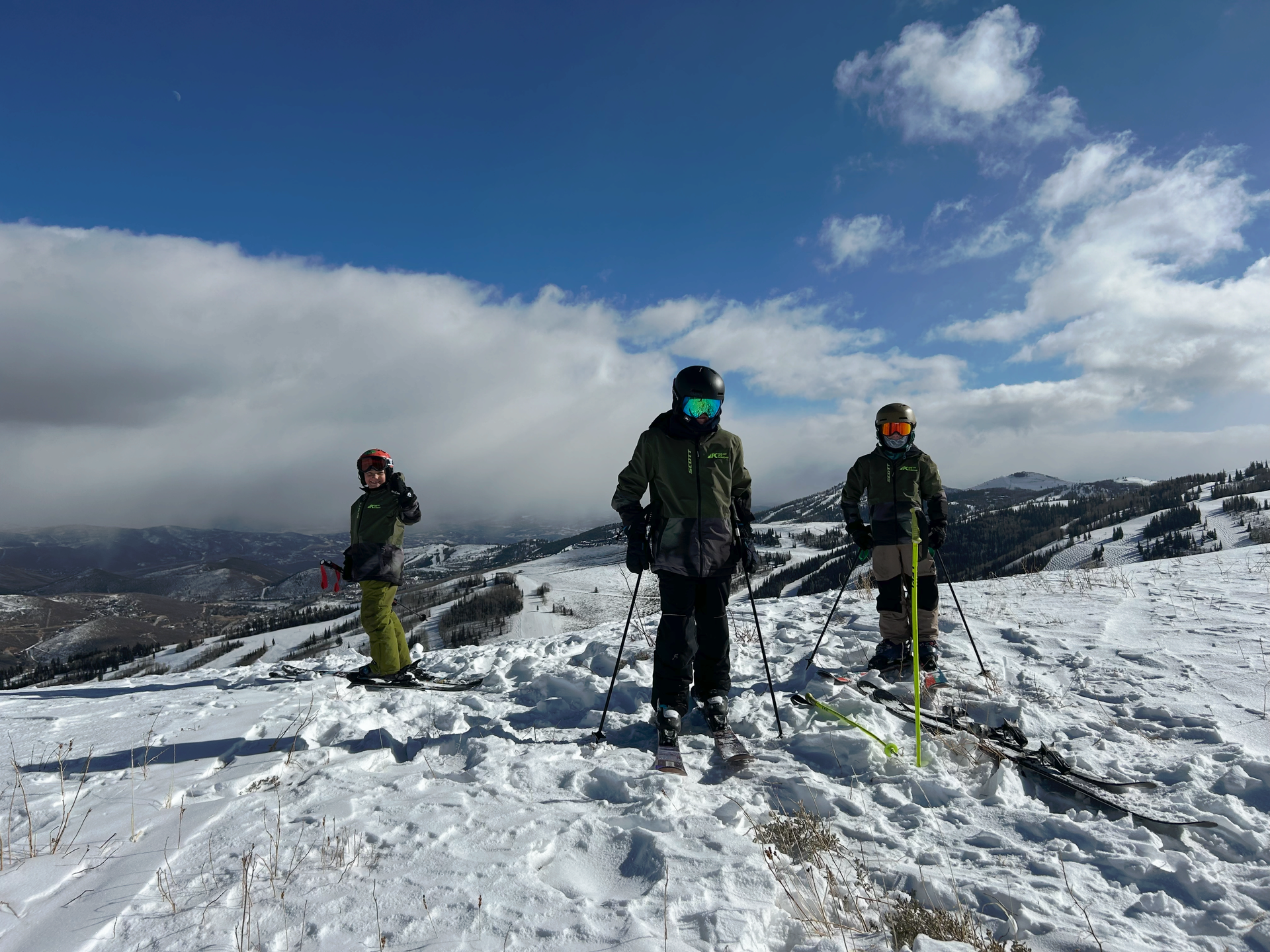 FAS athletes getting ready to drop in