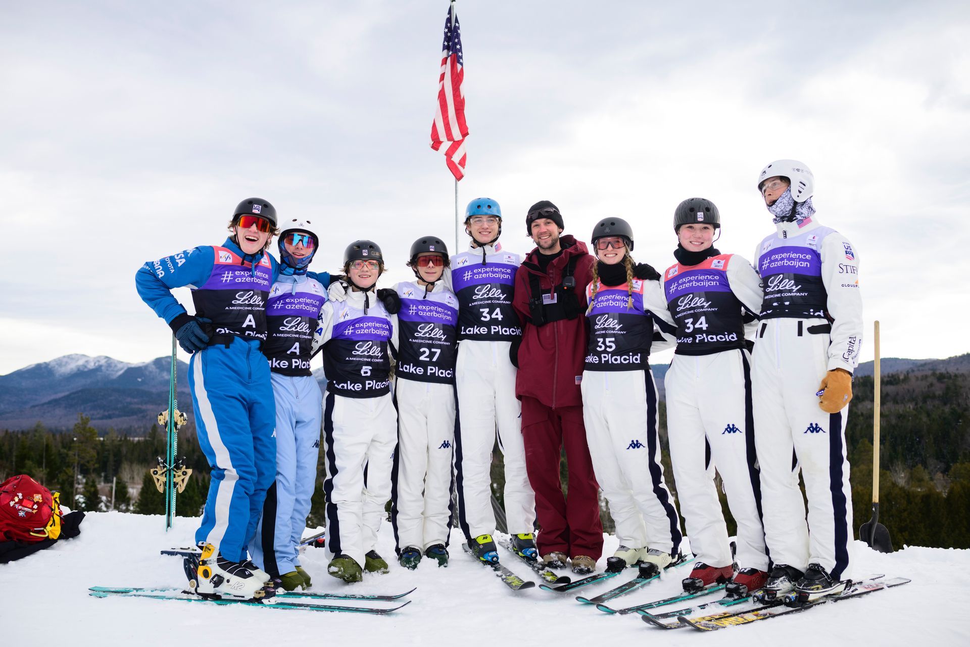 PCSS athletes with former Aerial head coach Jack Boyczuk