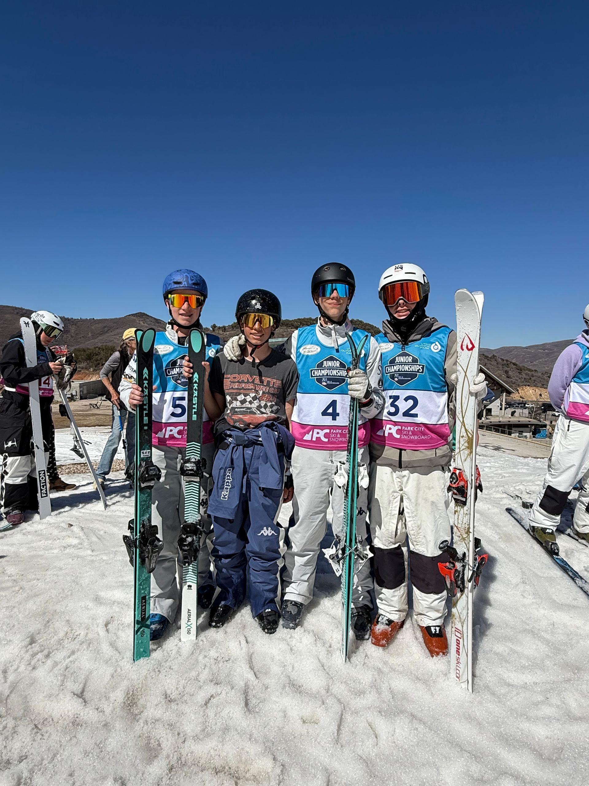 Aerials athletes at Jr. Nationals at the UOP