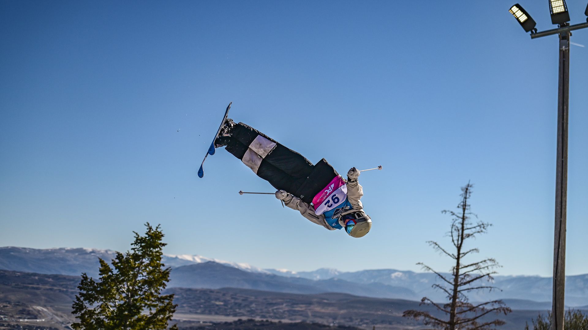 Mason Schwarzenbach lacing a back full in finals
