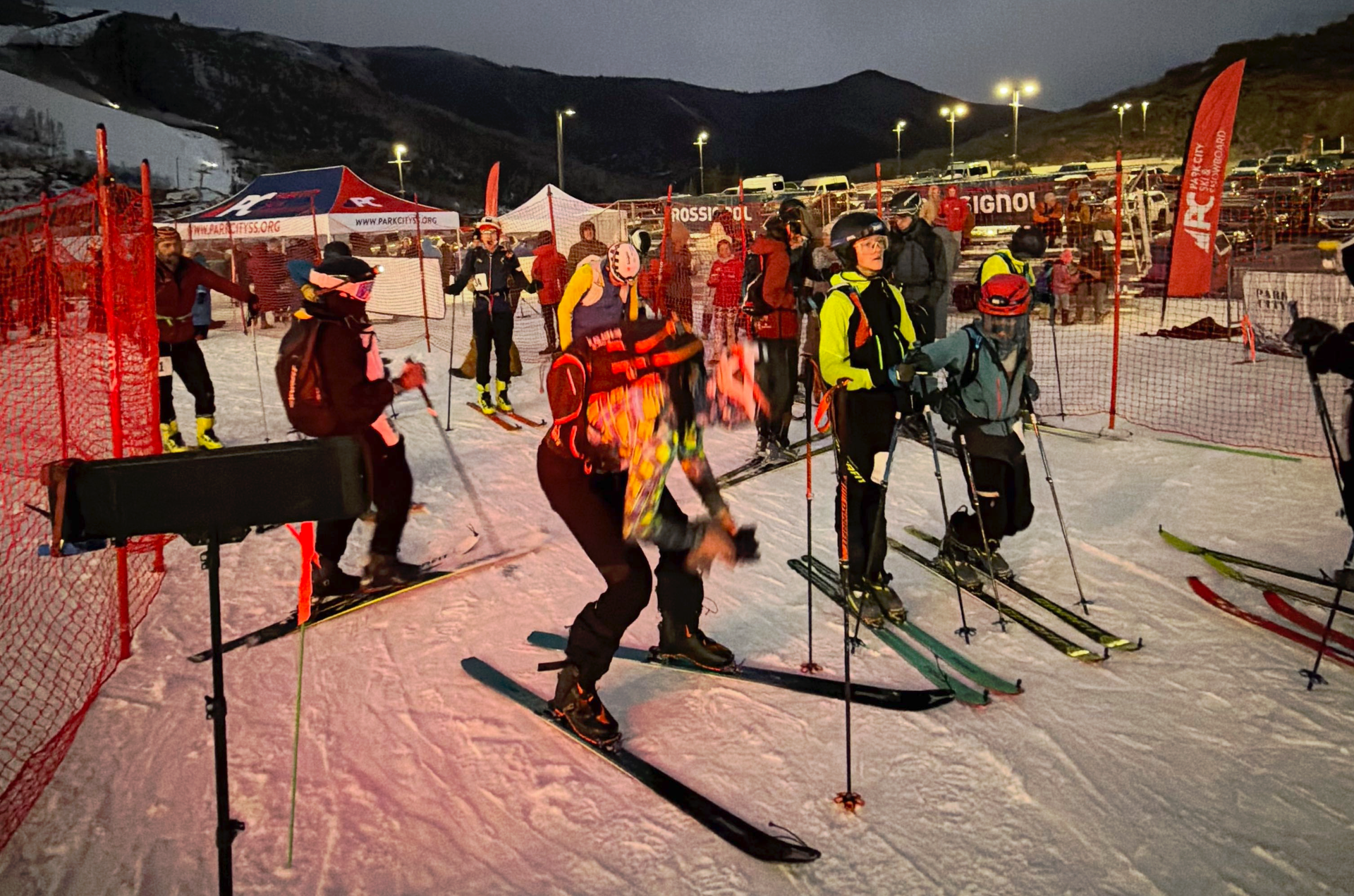 The start of the 2026 Park City Town Series Skimo