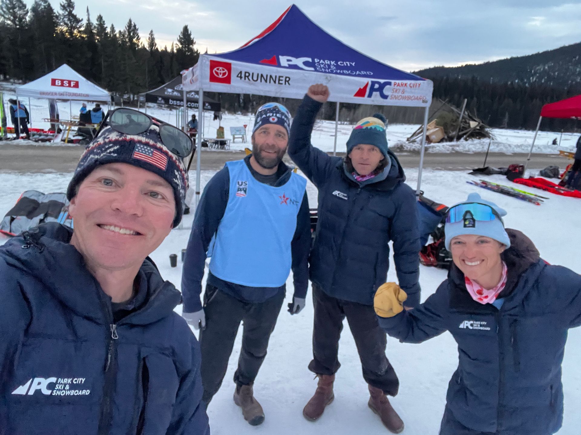 Our awesome coaches Billy Demong, Jeremy Teela, Cory Wubbels and Liz Stephen.