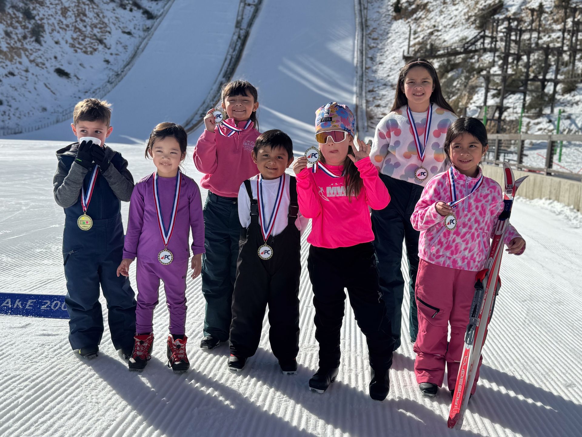 Mini Gliders celebrate on the last day of the session with hot coco