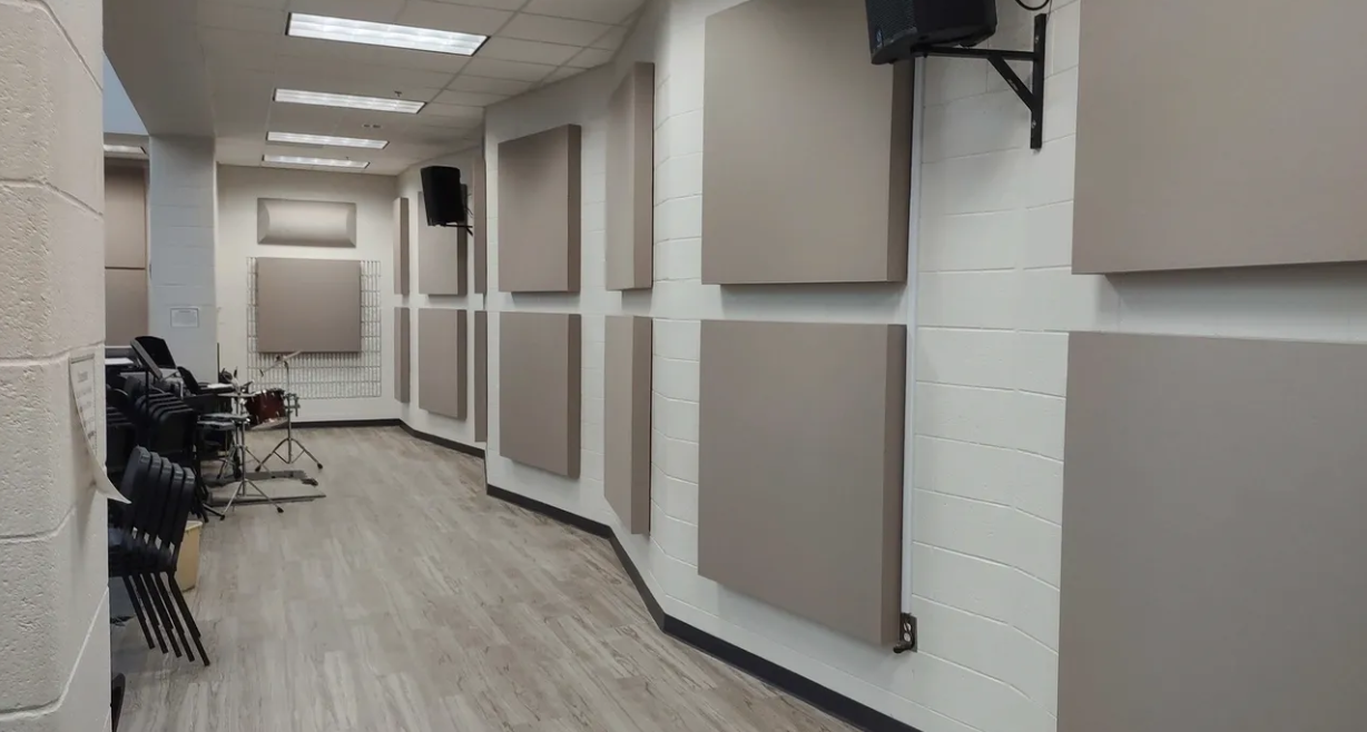 Kokopelli Company Acoustical Panels School Hallway Grey