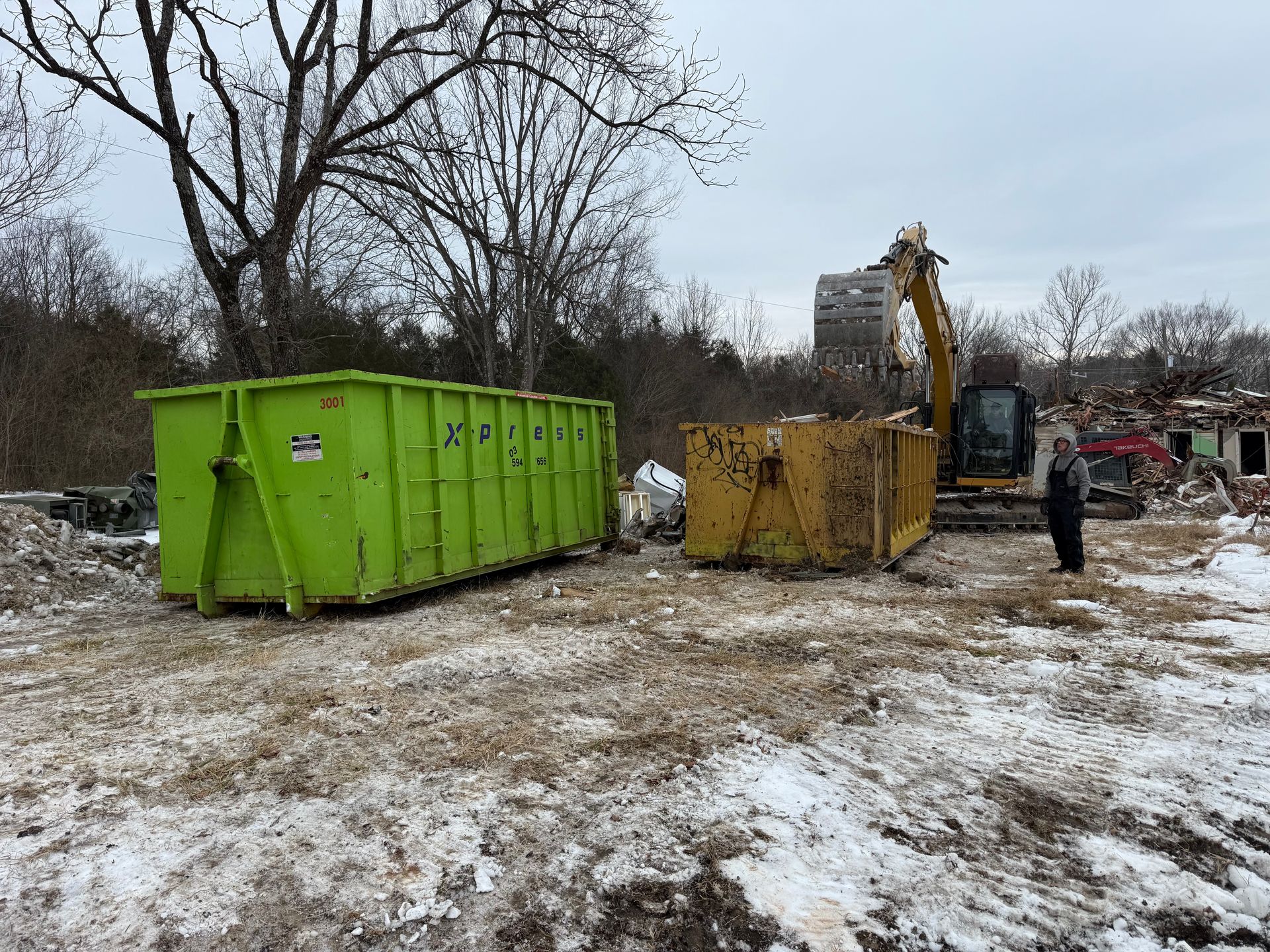 contractor dumpster for demolition cleanup in Catlett VA